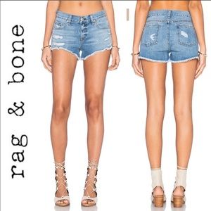 Rag & Bone Cut off Distressed Gunner Shorts 27